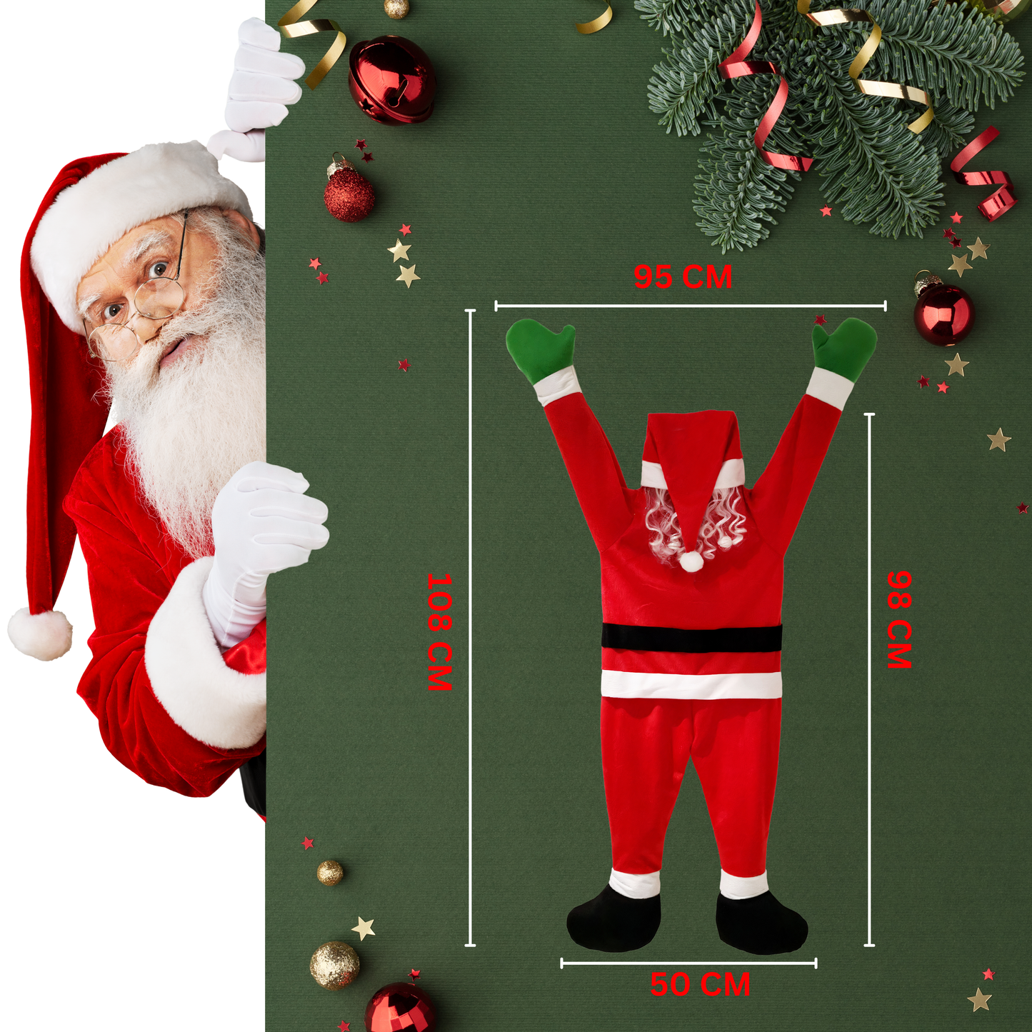 Jolly Climber Santa Decor