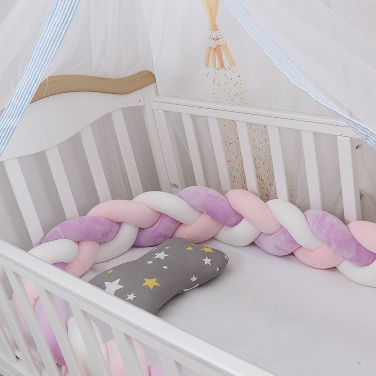 Knotted Plush Crib Bumper & Pillow Decor