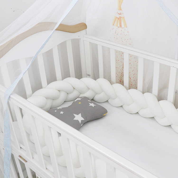 Knotted Plush Crib Bumper & Pillow Decor