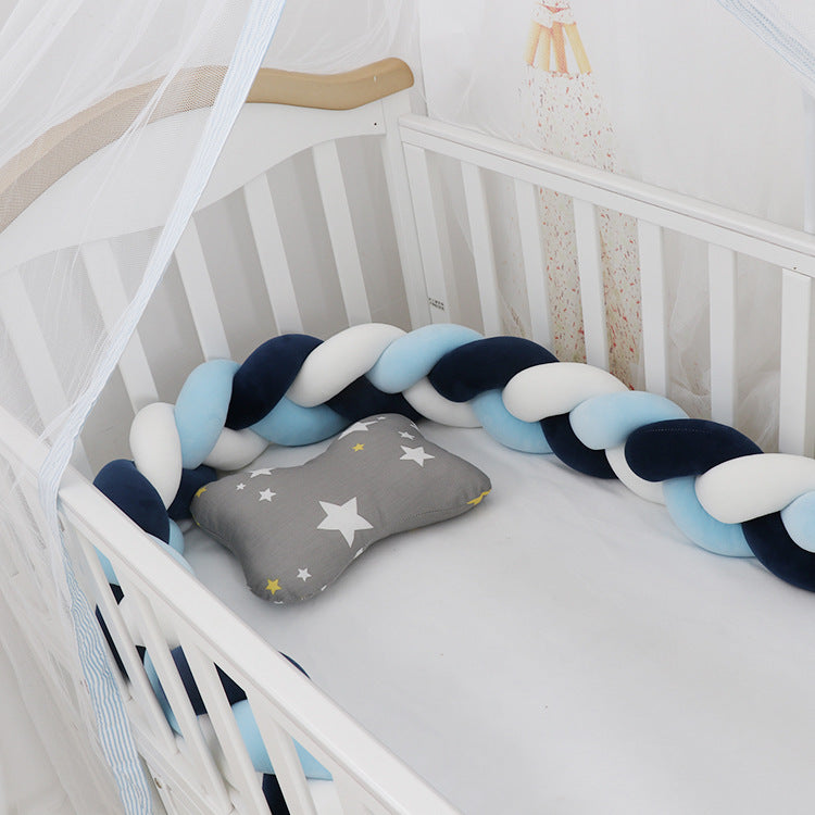 Knotted Plush Crib Bumper & Pillow Decor