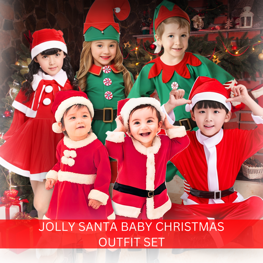 Jolly Santa Baby Christmas Outfit Set