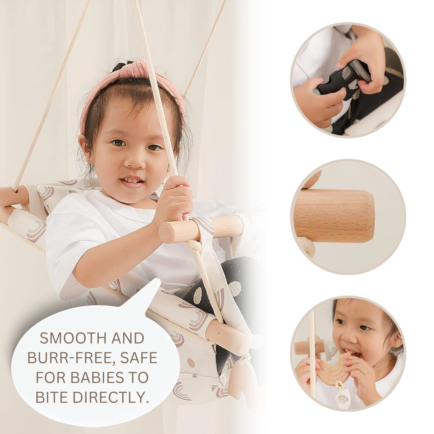 Cozy Nest Cotton Canvas Baby Swing