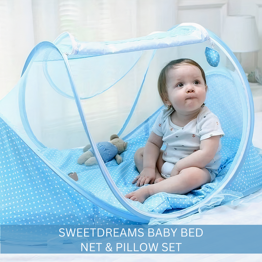 SweetDreams Baby Bed Net & Pillow Set