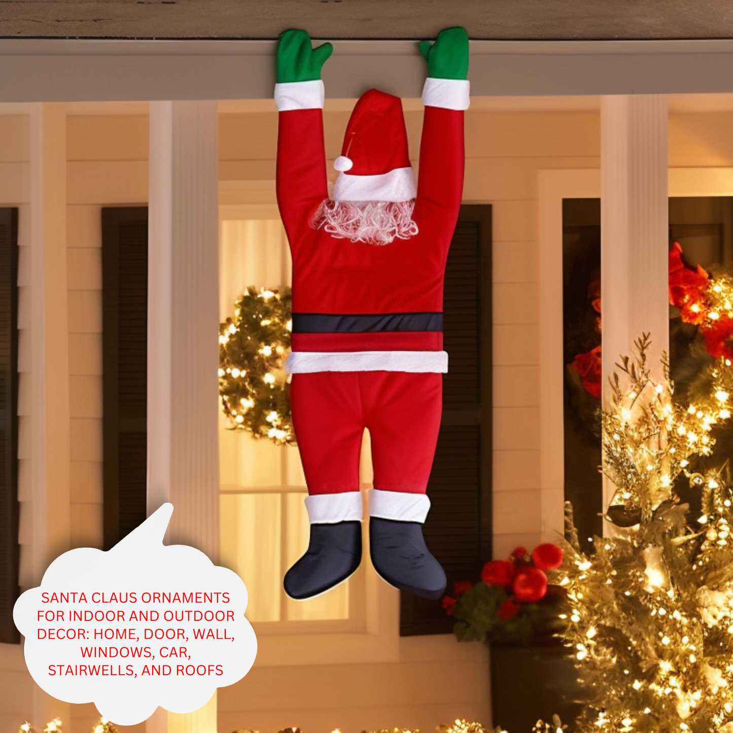 Jolly Climber Santa Decor