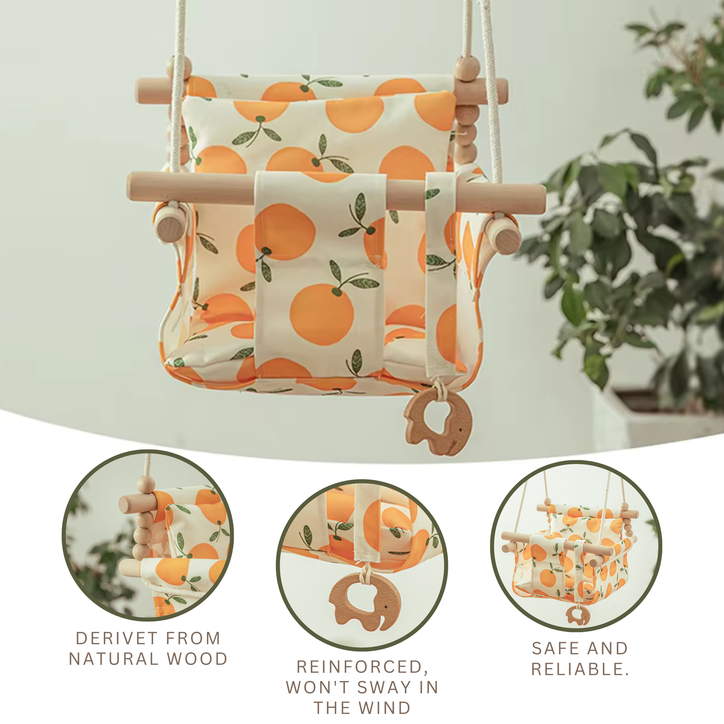 Cozy Nest Cotton Canvas Baby Swing